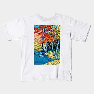 Autumn in Oirase, Japan 1933 Kawase Hasui Kids T-Shirt